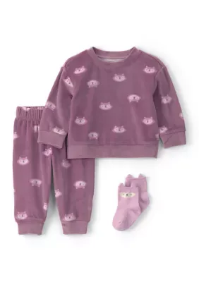 Fox Long Sleeve Shirt and Pants Set with Socks by Carter's