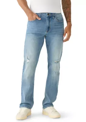 Straight Raleigh Distressed Jeans by True Craft