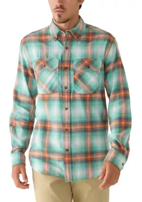 Long Sleeve Flannel Woven Shirt by Ocean  Coast