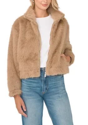 Zip Front Fur Jacket by Vince Camuto