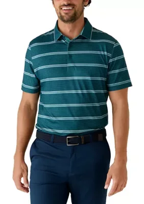 Short Sleeve Multicolored Stripe Polo Shirt