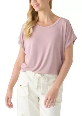 Cuffed Sleeve Top by Lucky Brand