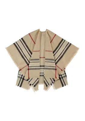 Exploded Plaid Ruana by V Fraas