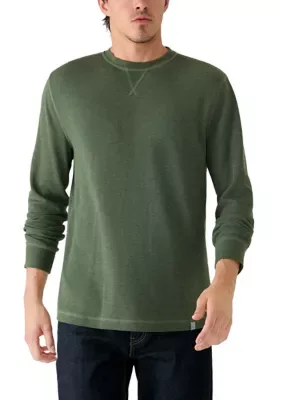 Ocean + Coast Long Sleeve Thermal Henley Shirt by Ocean  Coast
