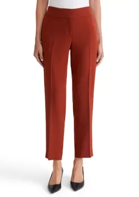 Fly Front Slim Pants by Kasper