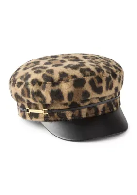Leopard Skipper Cap with Horsebit by Vince Camuto