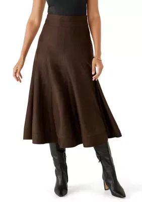 Suede Midi Skirt