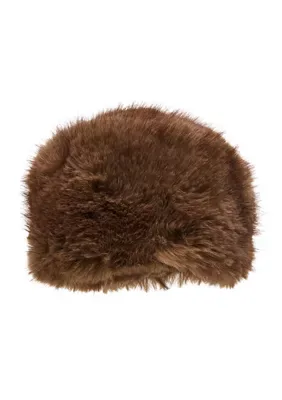 Luxe Faux Fur Pillbox Hat by Steve Madden