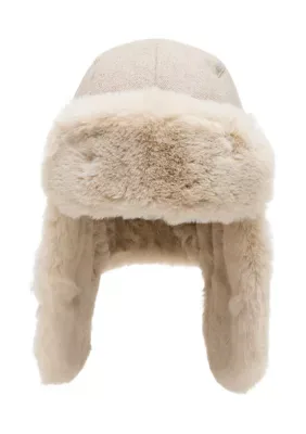Tonal Herringbone Trapper Hat