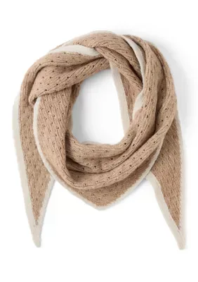 Contrast Trim Triangle Scarf by Vince Camuto