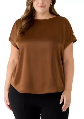Shoulder Button Detail Blouse by Jones New York