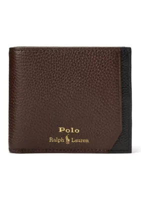 Two-Tone Leather Billfold Wallet