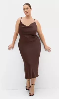 Satin Slip Dress by City Chic