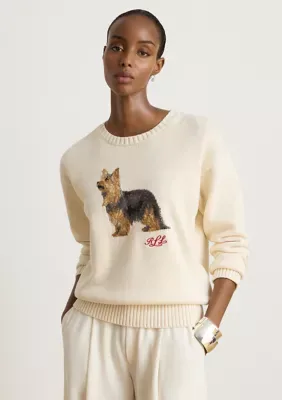 Intarsia-Knit Yorkshire Terrier Sweater