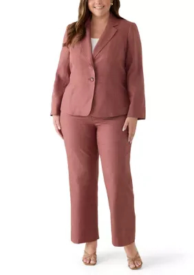 Houndstooth Two Button Jacket with Inset Waist & Fly Front Extend Tab Trouser by Le Suit
