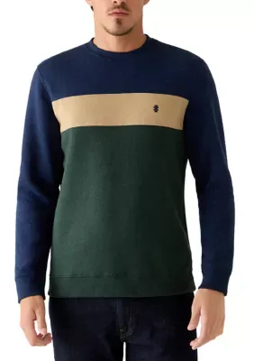 Advantage Fleece Striped Crew Neck Sweatshirt by IZOD