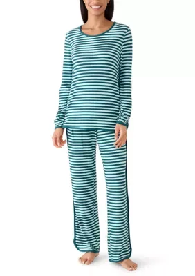Long Sleeve Shirt, Pants and Shorts Pajama Set
