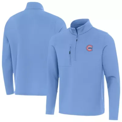 MLB Powder Chicago Cubs Alternate Logo Insider Quarter-Zip Pullover by Antigua
