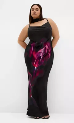 Sadie Vivid Print Slip Dress by City Chic