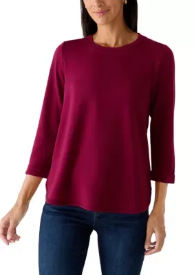 3/4 Sleeve Baby Terry Top by Crown & Ivy