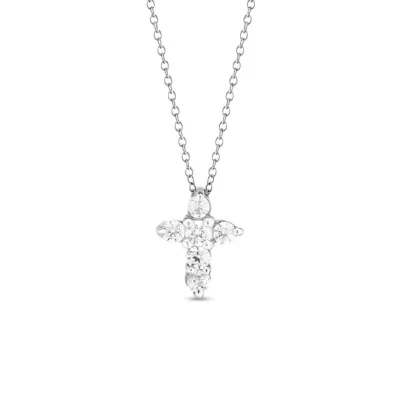 Created Sterling Silver 1/10 CTW Lab-Grown GH/SI1 Diamond Pendant, 18 In