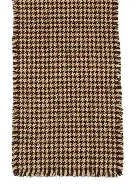 Houndstooth Chenille Scarf by Anne Klein