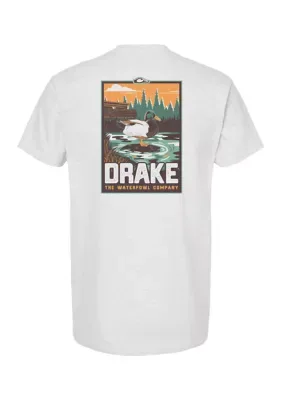 Short Sleeve Mallard Blind Scene Graphic T-Shirt by Drake Waterfowl