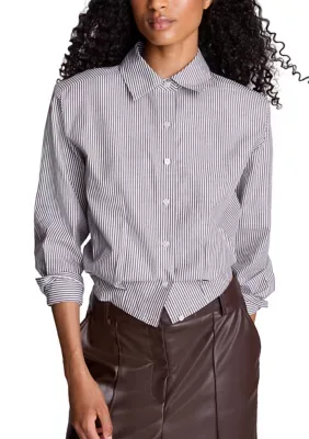Long Sleeve Vertical Striped Shirt by Kenneth Cole