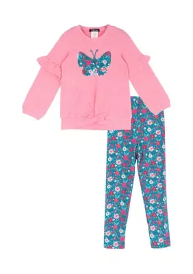 Butterfly Long Sleeve Top and Pants Set by Rare Editions