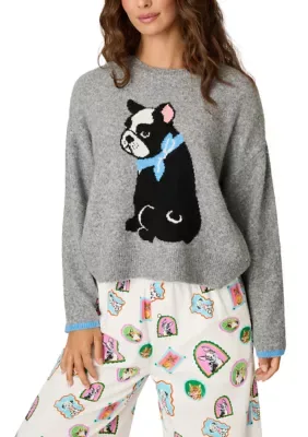 Frenchie Sweatshirt and Pants Pajama Set by PJ Salvage