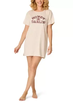 Howdy Darlin Short Sleeve Nightgown by PJ Salvage