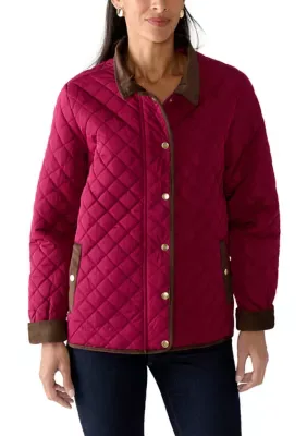 Corduroy Trim Barn Jacket by Kim Rogers