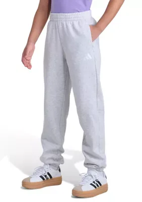 Elastic Waistband Minimal Logo Loose Heather Joggers by adidas