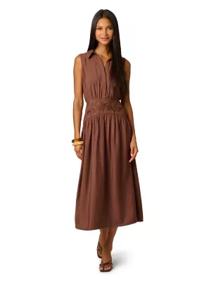 Embroidered Midi Shirtdress by Adrianna Papell