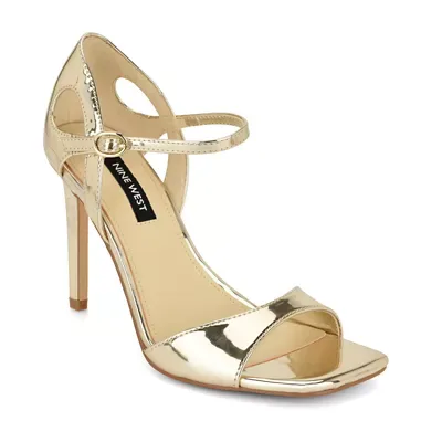 Paddie Square Toe High Heel Dress Sandals by Nine West