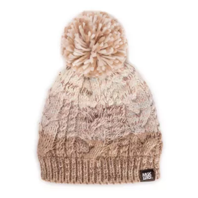 Color Block Stripe Cable Beanie by MUK LUKS