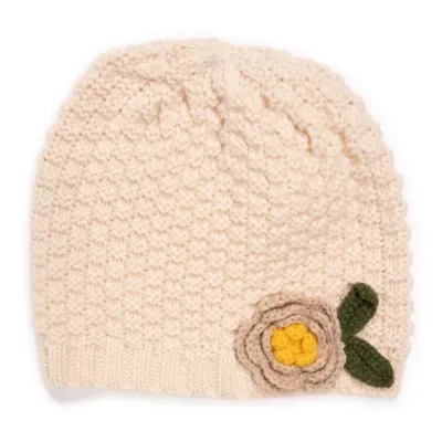 Beanie W/ Crochet Flower by MUK LUKS