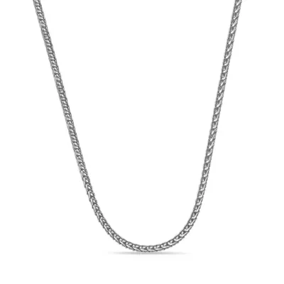 4.3mm Round Wheat Chain Necklace, 24 In by Lynx