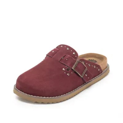 Mirage Studded Suede Clog by Yellow Box