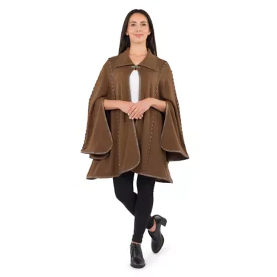 Hand Laced Cape with Clasp by Patricia Nash