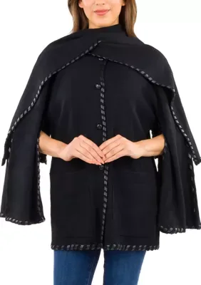Hand Laced Cape with Scarf - Vintage Group by Patricia Nash