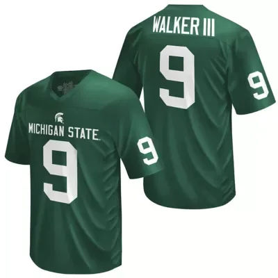 NCAA Kenneth Walker III Michigan State Spartans Commemorative Classics Printed Football Jersey by Original Retro Brand