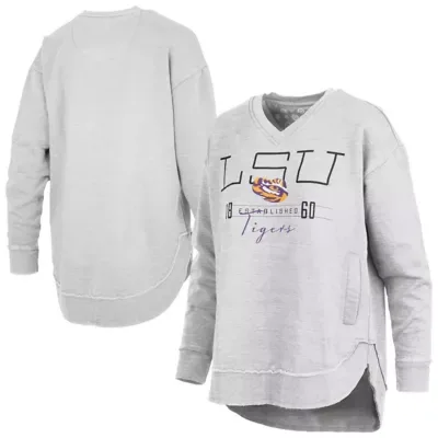 NCAA LSU Tigers Marcus East Hall Poncho V-Neck Sweatshirt by Pressbox