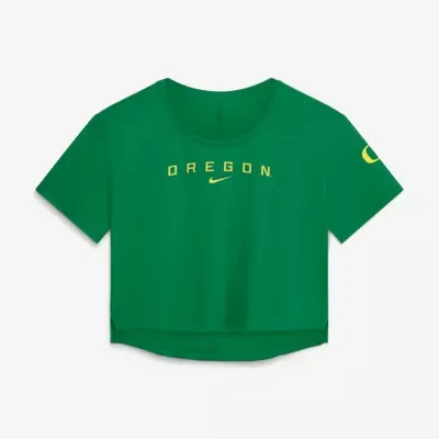 NCAA Oregon Ducks Premium Performance Dri-FIT Cropped Top by Nike