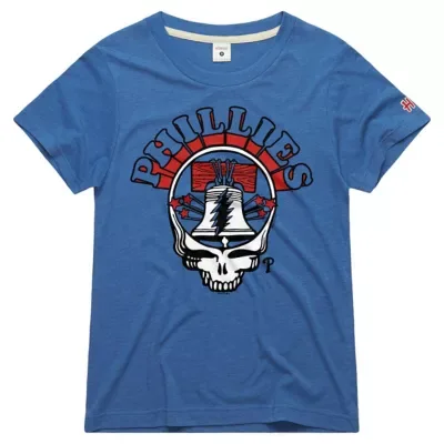 MLB x Grateful Dead Philadelphia Phillies Americana Tri-Blend T-Shirt by Homage