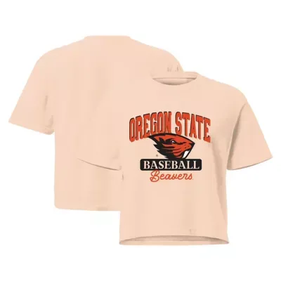 NCAA Oregon State Beavers Baseball Mascot Cropped T-Shirt by Image One