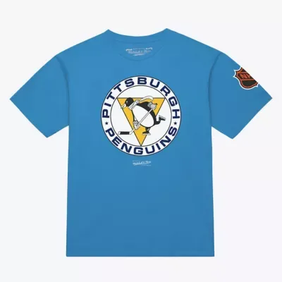 NHL Light Pittsburgh Penguins Core Vintage Logo T-Shirt by Mitchell & Ness