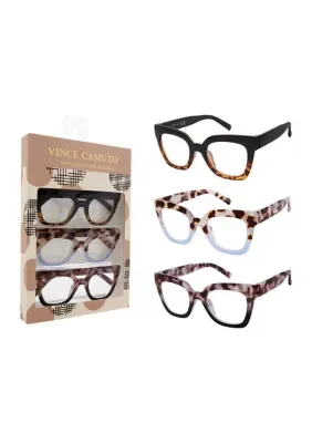 Reading Glasses - 3 Pack by Vince Camuto