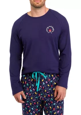 Lights Long Sleeve Crew Neck Sleep Shirt by Pajamarama