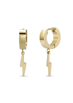 Bolt Hoop Earrings in Ion Plated Stainless Steel by Lynx
